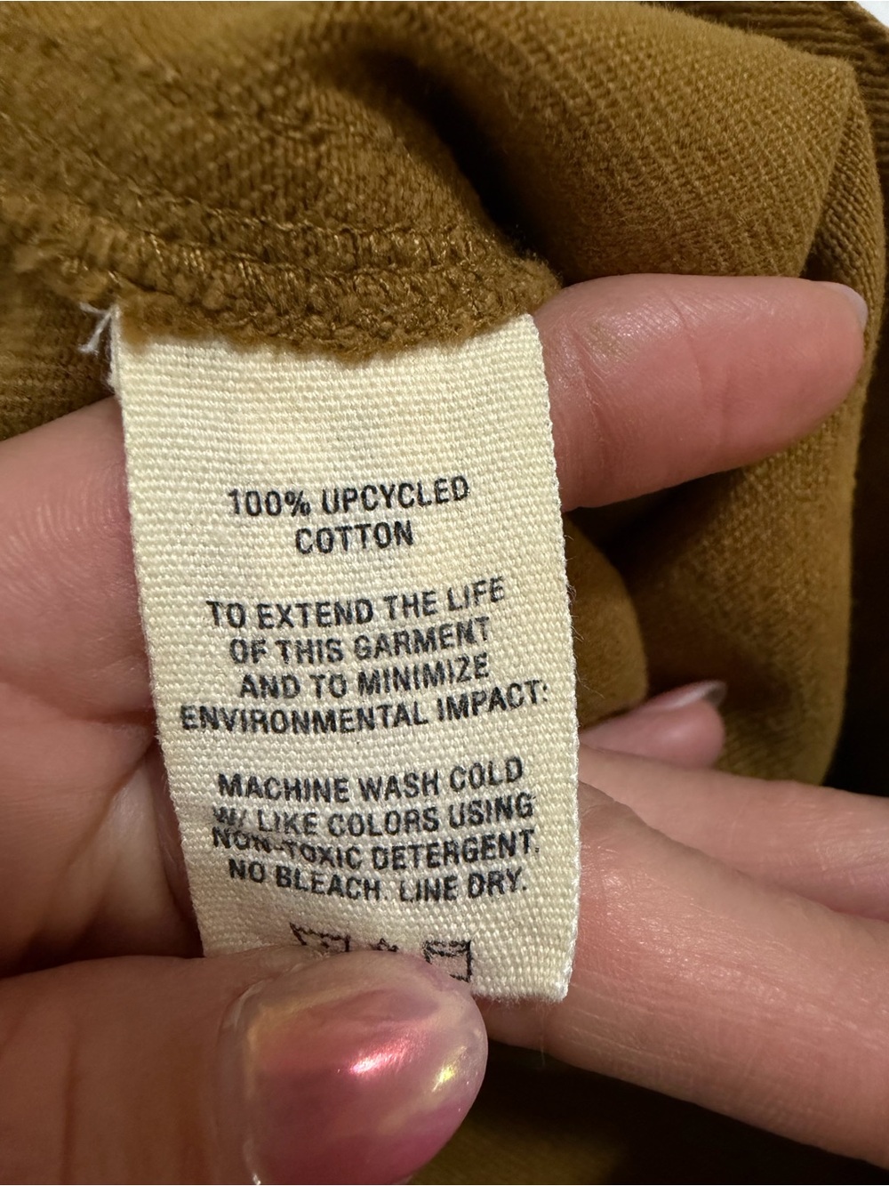Alex Mill Patrick Washed Denim Wide Leg Pants Golden Khaki Ochre Size 4 Cargo - Picture 16 of 16